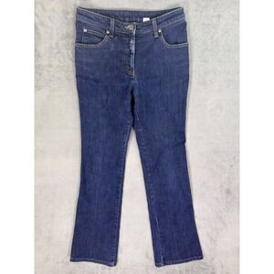 Armani Collezioni Jeans Womens 4 Blue Bootcut Dark Wash Denim Mid Rise Stretch